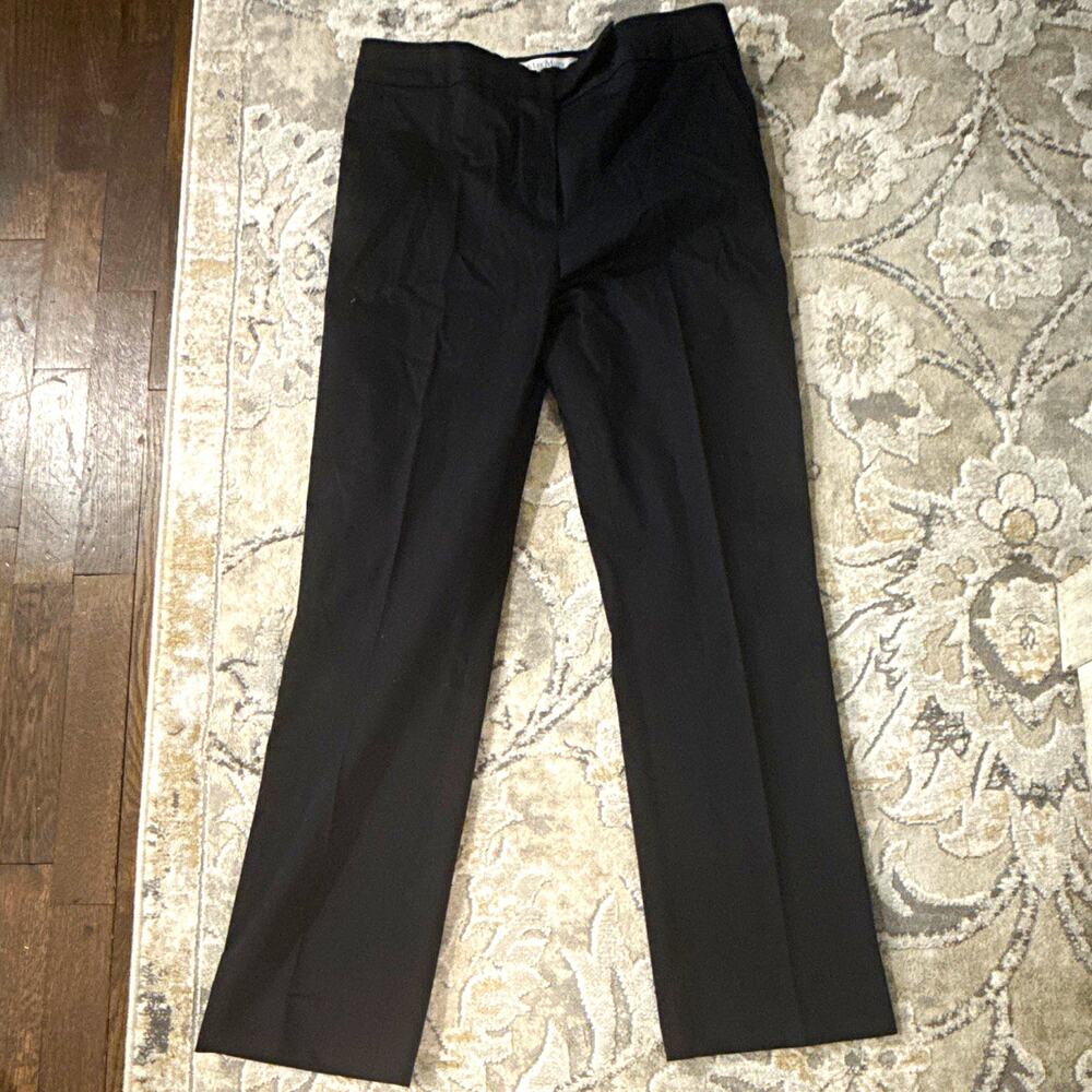 Max Mara Women’s Black Straight-Leg Flat-Front Dress Pants Solid Size 8